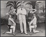 Eric Berry [center], Ann Wakefield [left], Millicent Martin [right] and unidentified others in the tour of The Boy Friend