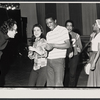 Michel Legrand, Tovah Feldshuh, Dorian Harewood and unidentified others in the stage production Brain Child