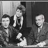 Robert Lansing, Geraldine Brooks, and playwright Dore Schary in rehearsal for the stage production Brightower