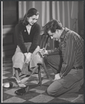 Nancy Franklin and Lou Antonio in the stage production The Buffalo Skinner