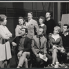 Bethel Leslie, Steve Gravers, Tom Poston, Dick Van Patten, Beverly Penberthy, Nicolas Coster and unidentified others in rehearsal for the stage production But, Seriously...