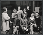 Bethel Leslie, Steve Gravers, Tom Poston, Dick Van Patten, Beverly Penberthy, Nicolas Coster and unidentified others in rehearsal for the stage production But, Seriously...