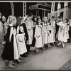 Gene Rayburn, Gretchen Wyler [right] and unidentified others in the stage production Bye Bye Birdie