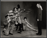 Gretchen Wyler, Gene Rayburn, and company in the stage production Bye Bye Birdie