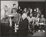 Ketty Lester, Rosetta LeNoire, Vernon Duke and unidentified others in rehearsal for a stage production of Cabin in the Sky