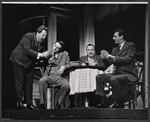 Alan Alda, Val Avery and unidentified others in the stage production Cafe Crown
