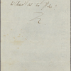Autograph note unsigned to Lord Byron, Mid-January - 15 July 1820
