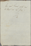 Autograph note unsigned to Lord Byron, Mid-January - 15 July 1820