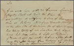 Letter to Gen. [Benjamin] Lincoln, Fort ferry