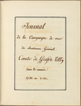 Campagne d'Amérique de M. Le Comte. de Grasse Tilly en 1781 et 1782