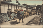 Transporting tea in chests for export.