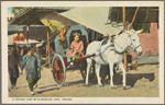 A Peking cart with Manchu lady, Peking.