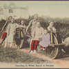 Travelling on wheel barrow in Shanghai.