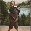 Chinese life, boy carrying baby.