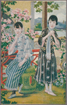 Chinese women in pavilion