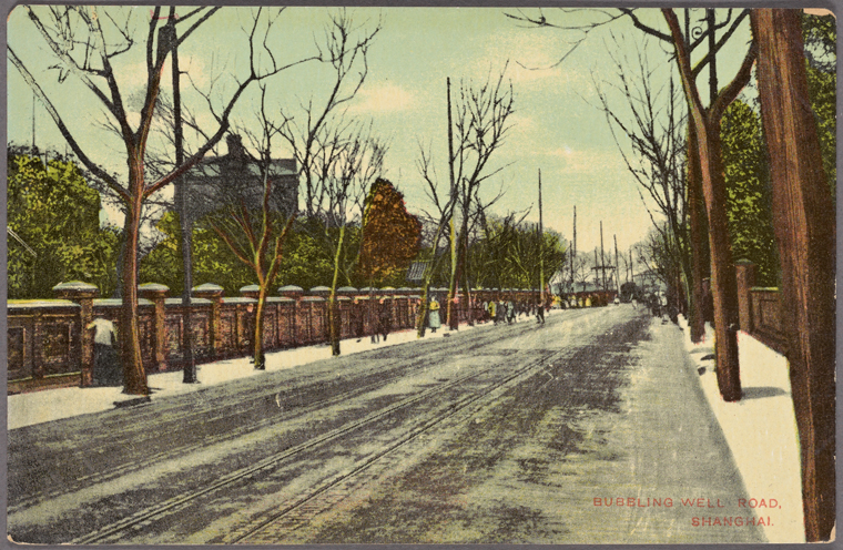 Bubbling Well Road, Shanghai. - NYPL Digital Collections