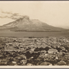 Kagoshima City and Sakurajima Island with an active volcano.
