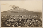 Kagoshima City and Sakurajima Island with an active volcano.