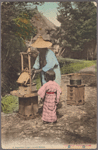 A Japanese cake (ame) seller.