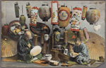 Lantern makers, Japan.