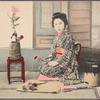 Portrait of Japanese young woman, possibly maiko.