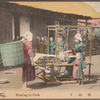 Weaving to cloth.