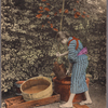 Drawing water of the country girl.