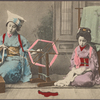 Maiko at the spinning wheel.