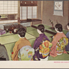 Hostess and guests at tea ceremony.