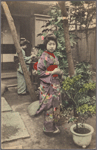 Maiko tending garden.
