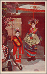 Oiran or tayū with apprentice.