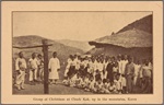 Group of Christians at Chuck Kok, up in the mountains, Korea.