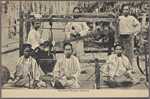 Burmese women weavers.