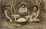 Aumaga seated around tanoa bowl, 'Ava (or kava) ceremony, Samoa.