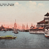 Pasig River scene, showing Fort Santiago on the right.