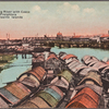 The Pasig River with casco freighters, Philippine Islands.