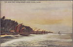 View along coast looking toward Mount Lavinia, Ceylon.