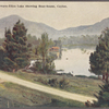 Corner of Nuwara-Eliya Lake showing boat-house, Ceylon.