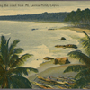 A view along the coast from Mt. Lavinia Hotel, Ceylon.
