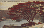 The Temple of the Holy Tooth, from across the lake, Kandy, Ceylon.