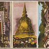 Temple of the Sacred Tooth ; Golden Shrine enclosing sacred tooth of Buddha ; Street scene.