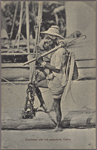 Fisherman with full equipment, Ceylon.