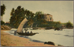 Ceylon -- Colombo.  Mount Lavinia Hotel and sea shore.