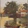 Villager in his dug-out canoe