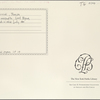 Autograph note unsigned to Lord Byron, February-mid-July 1820