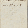 Autograph note unsigned to Lord Byron, February-mid-July 1820