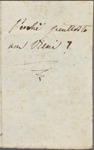 Autograph note unsigned to Lord Byron, February-mid-July 1820