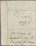 Autograph note unsigned to Lord Byron, February-mid-July 1820