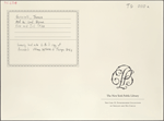 Autograph note signed to Lord Byron, February-mid-July 1820