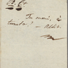 Autograph note signed to Teresa Gioccioli, [circa February-mid-July 1820]